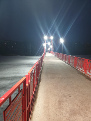 Архитектурное освещение пешеходного моста г. Пушкино